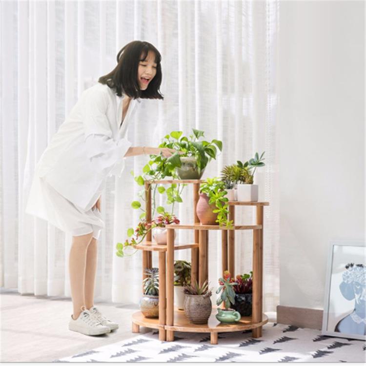 两层可组合的室内观赏花架种植箱木质工艺品木制花盆
