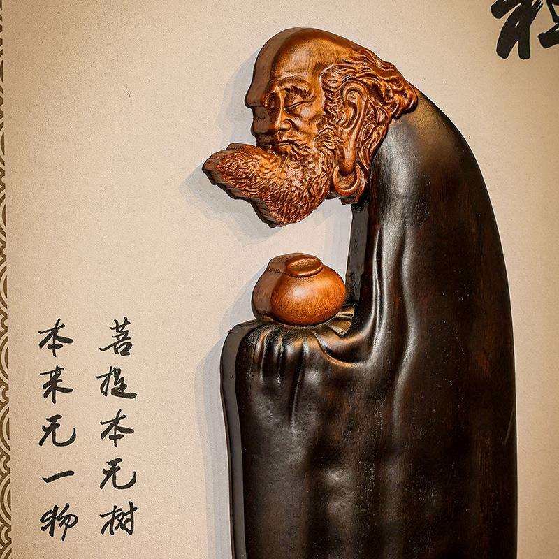 香樟木古风挂屏中国风挂屏实木雕刻香樟木禅意客厅装饰挂画中式木