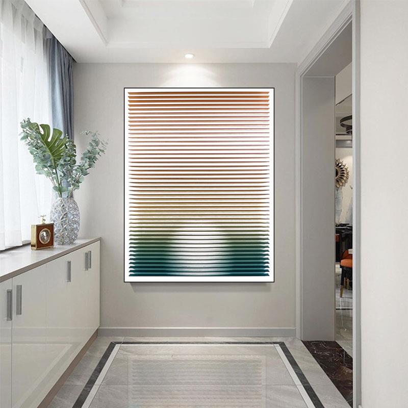 现代轻奢玄关3D立体实物亚克力装置画酒店样板间客厅走廊装饰画