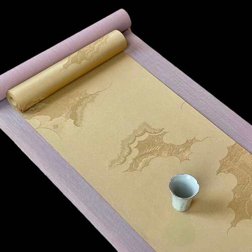 拾茗云霞翠轩织锦茶席新中式禅意桌旗套组茶桌布垫茶道布艺茶旗