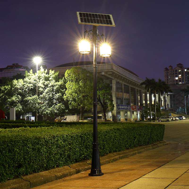 中式路灯太阳能超亮庭院家用院子小区室外花园别墅高杆户外防水灯