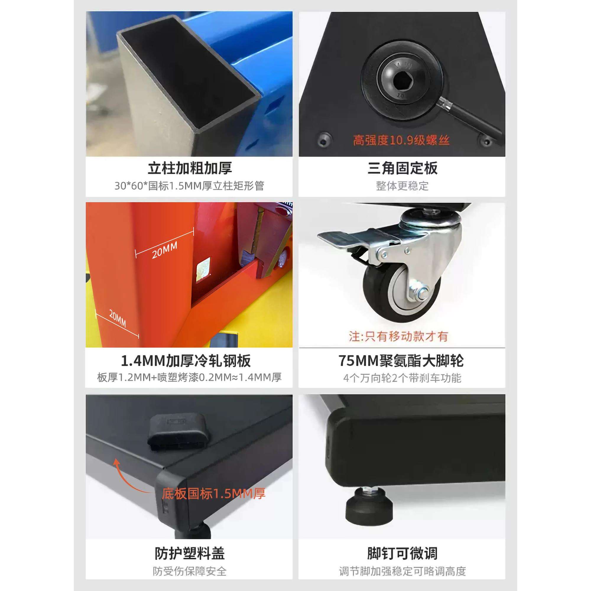 工具架子整理架物料架车间挂板架移动金属洞洞板货架五金展示架