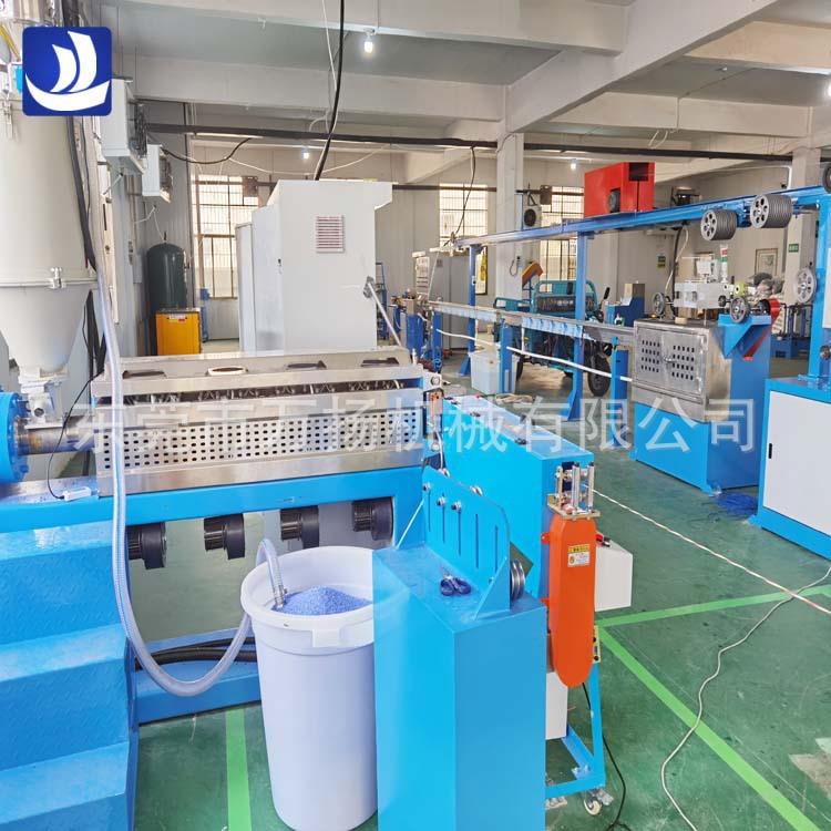 工厂电线电缆PVC挤出机 50型70型押出生产线RVV铜线电缆生产