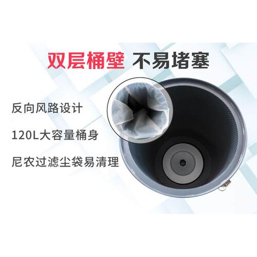 凯叻2200W大功率纺织厂专用吸尘器棉絮线头服装厂380V工业吸尘器