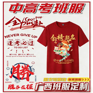 百日誓师大会服装T恤定制纯棉毕业班服上衣中高考学生印字Log短袖