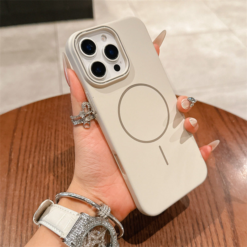 适用苹果17promax肤感磨砂磁吸手机壳iPhone16马卡龙高级感保护套