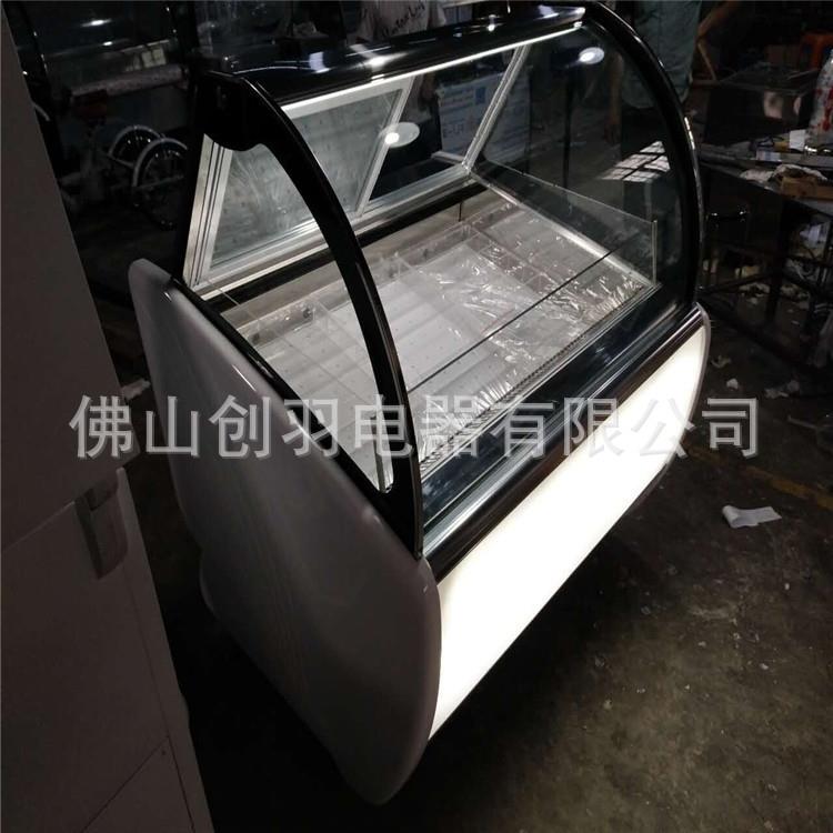 d硬质雪糕柜 冷冻冷藏硬冰淇淋展示柜 商用透明玻璃冰淇淋展示柜