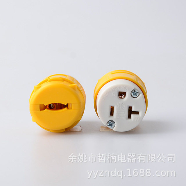 S32 NEMA L5-20R 美式工业组装插头带锁 发电机组装插头