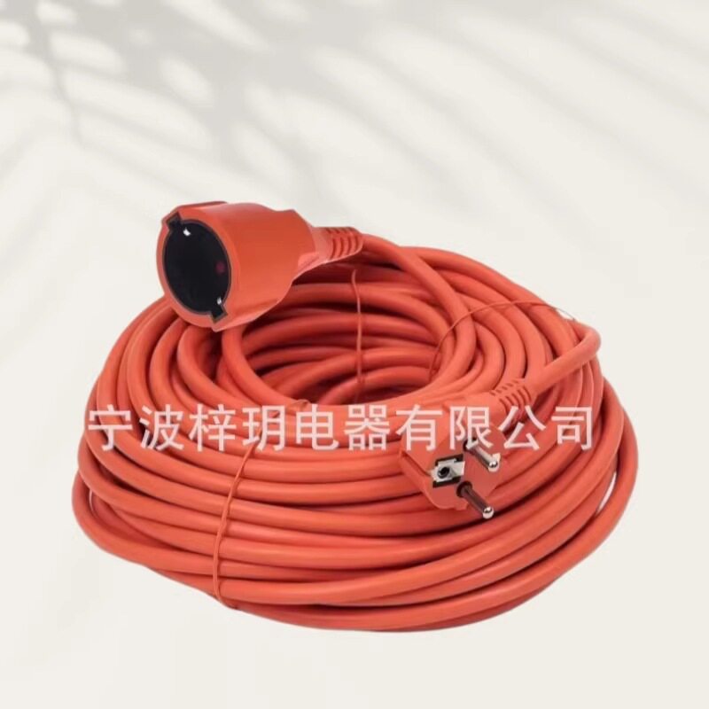 欧规延长电源线、欧规防水公母插三芯欧洲防水对接线三德式电源线