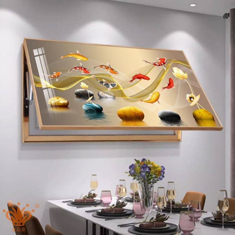 现代简约液压杆电表箱装饰画大尺寸遮挡配电箱电闸盒开关挂画壁画