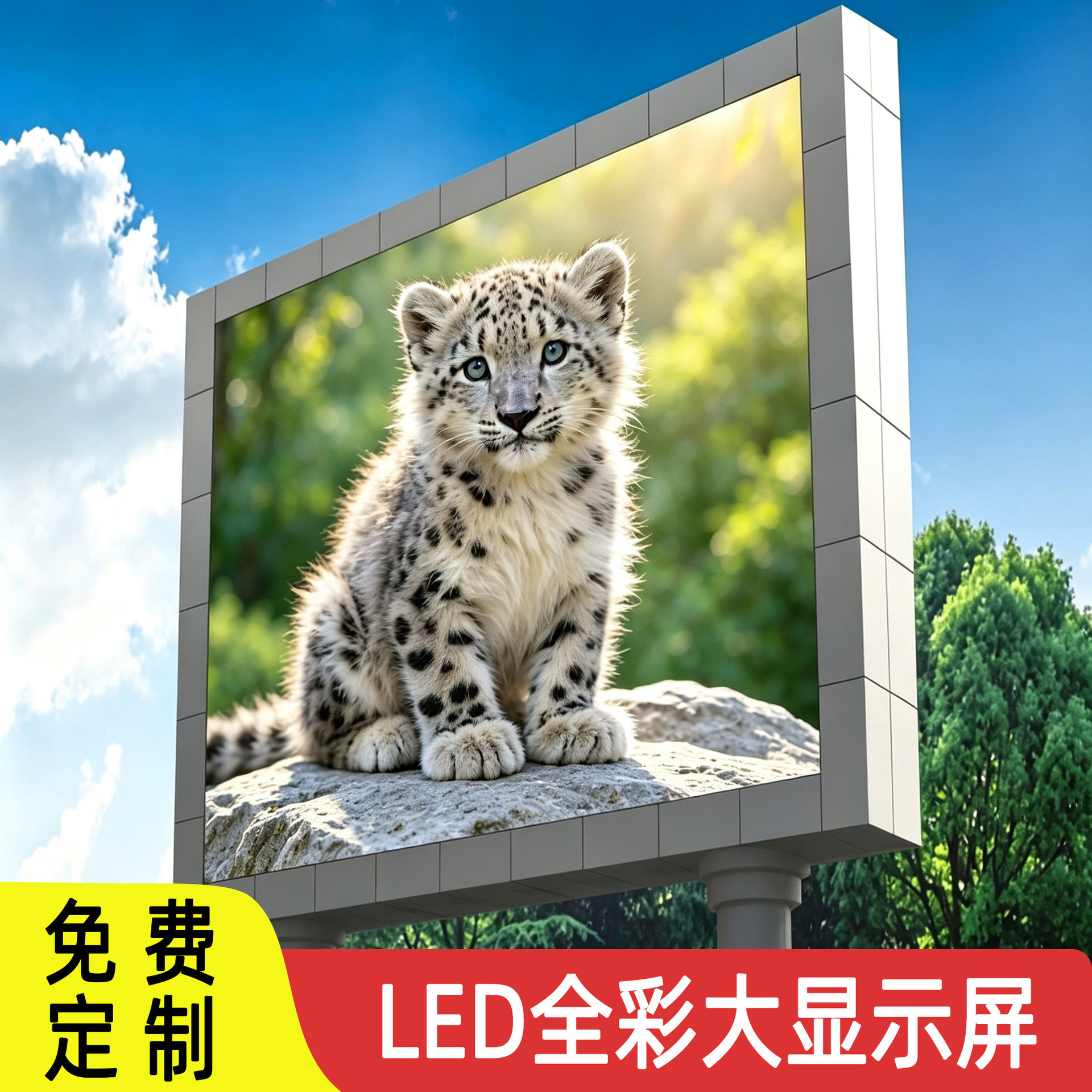 商用室外高亮防水全LED显示屏户外广告商圈社区景区摆摊宣传栏