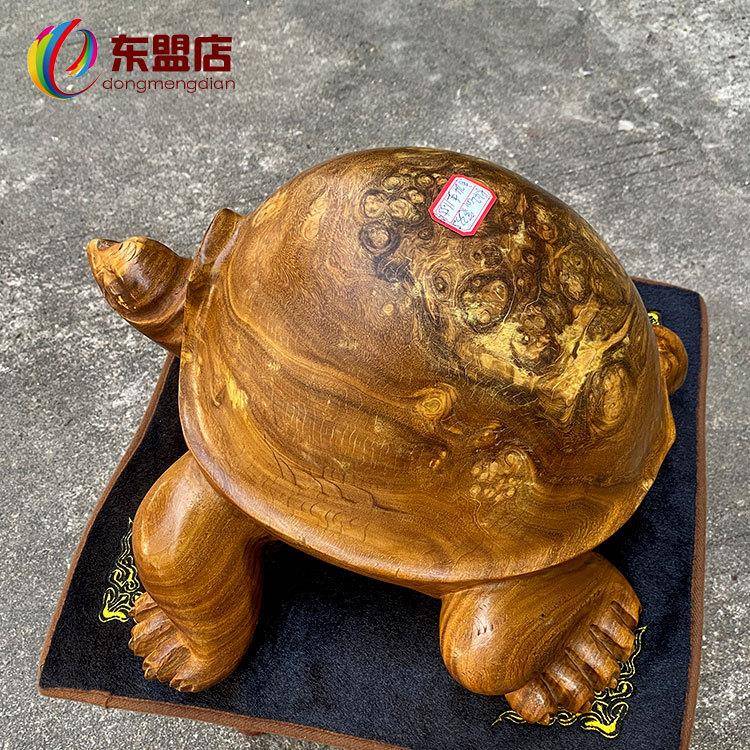 雕刻实木工艺品金丝楠金龟根雕摆件缅甸黄金樟瘤疤木乌龟现货