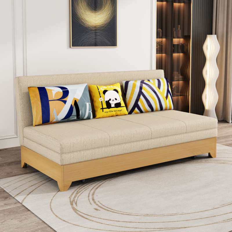 实木沙发床可折叠梳化床伸缩两用小户型客厅布艺新中式多功能沙发