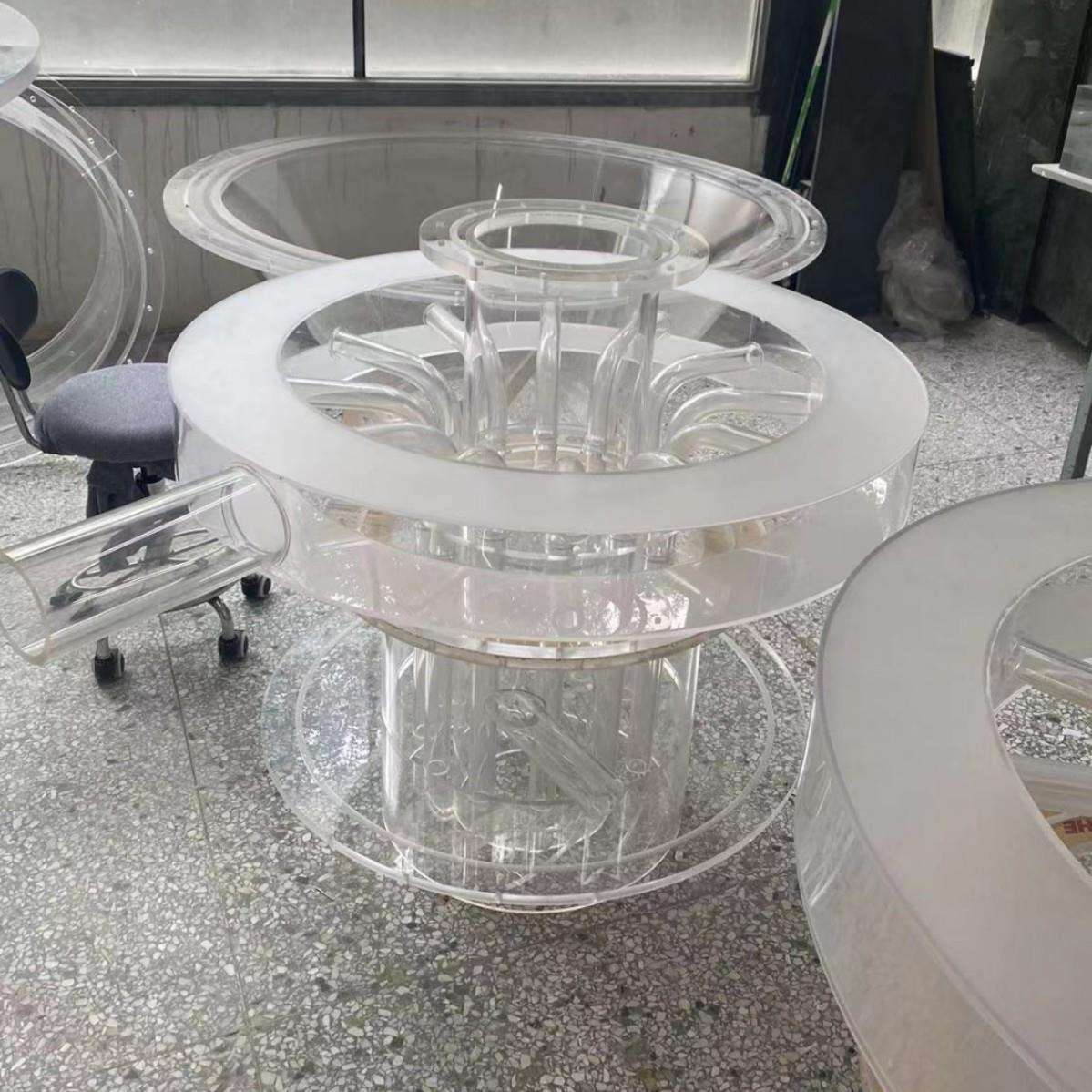 亚克力实验仪器 圆管设备 有机玻璃试验大型设备 透明弯管仪器
