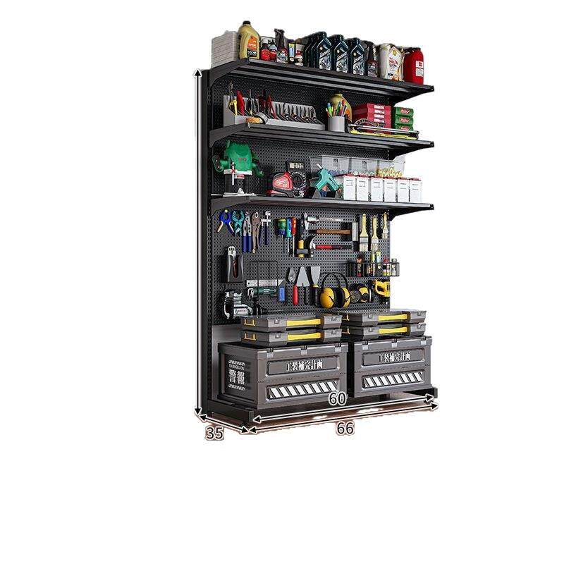 洞洞板置物架落地立式五金工具收纳架运动装备金属免打孔家用货架