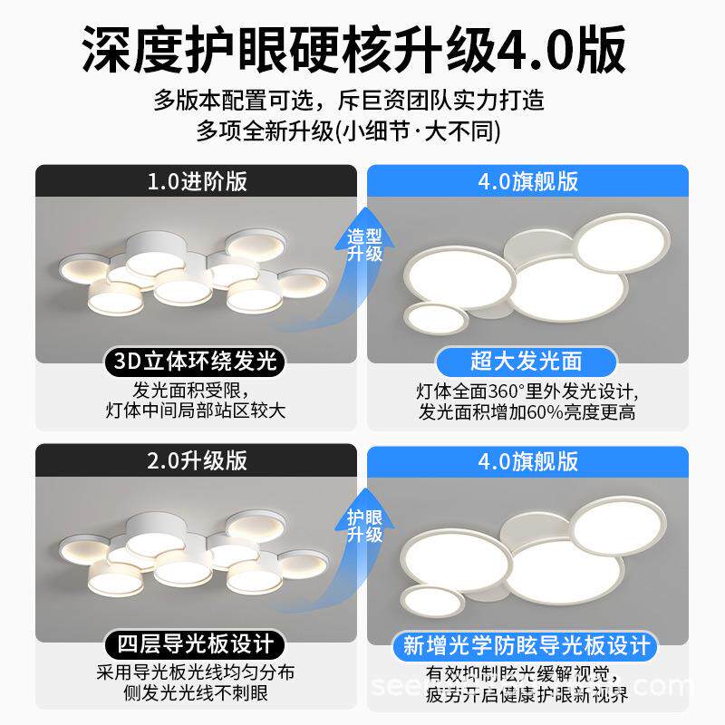 新款led护眼高亮吸顶灯客厅餐厅卧室家用现代极简大气厨房阳台灯
