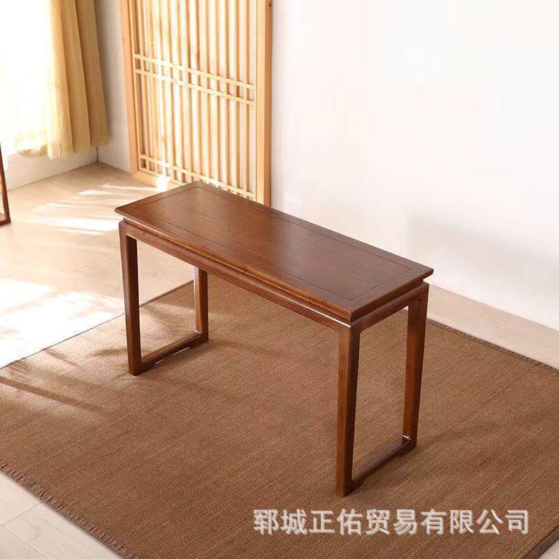 老榆木禅意古琴桌凳新中式茶艺桌简约仿古实木古筝国学书法桌椅图片