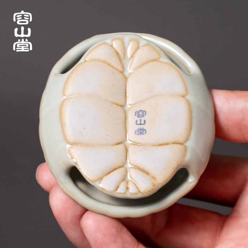 容山堂天青汝窑汝瓷茶宠手把件趣味家用可养茶桌茶玩茶道配件