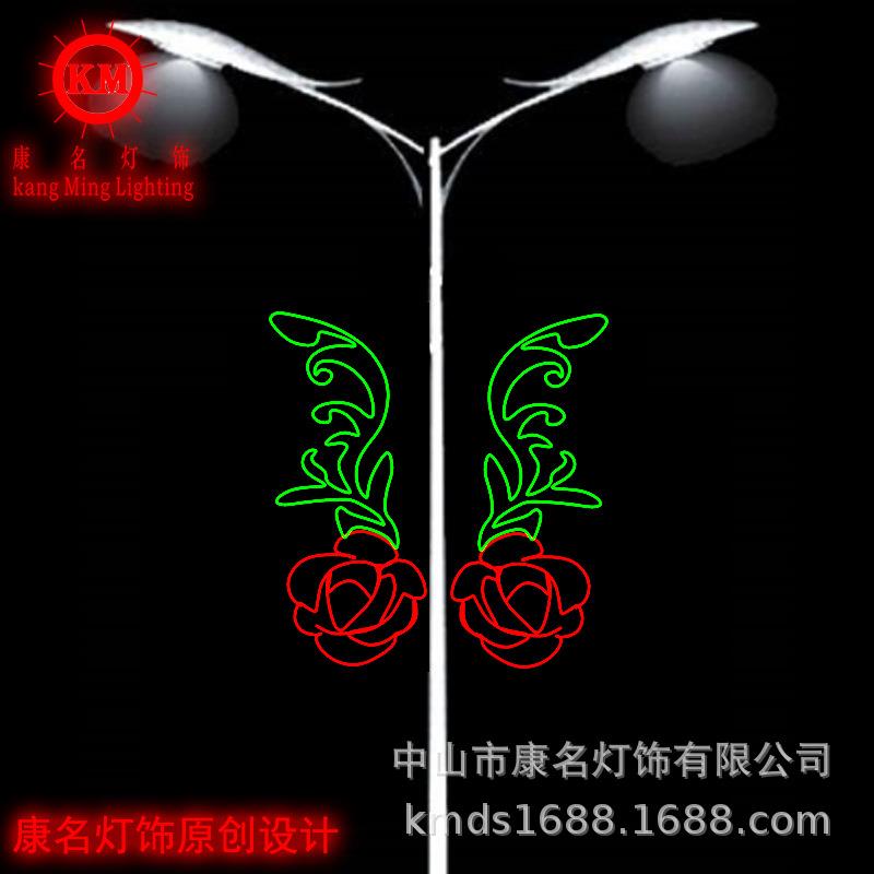 2M高LED铁艺灯带中国结220V 灯杆挂件 节日彩灯 路灯灯杆装饰灯