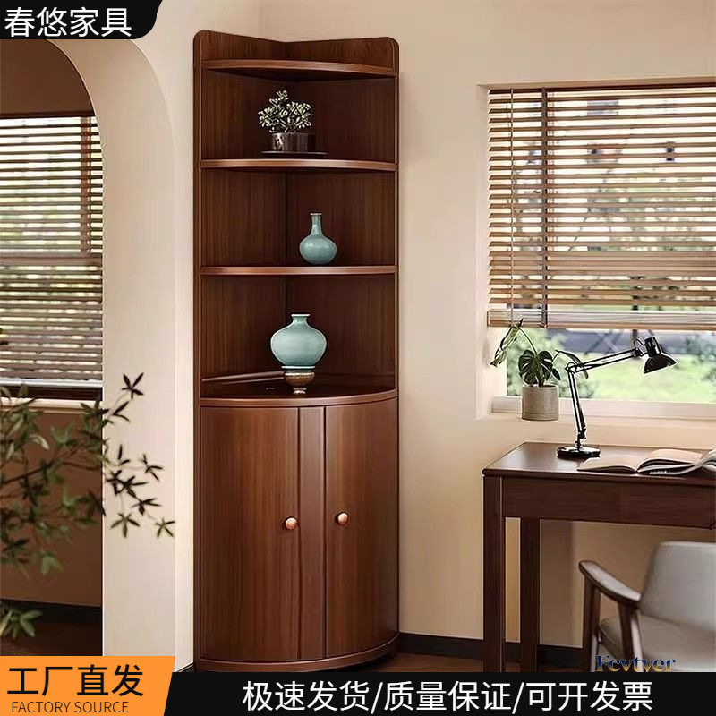 转角柜墙角柜90度墙边三角形收纳柜子客厅落地拐角置物架家用书架