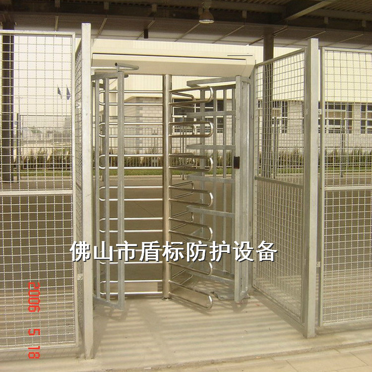工厂全高人行通道不锈钢旋转滚闸单机芯立式三辊转闸全高门禁系统