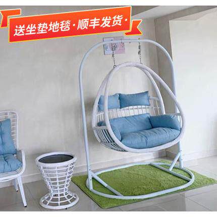 阳台吊篮吊床藤椅户外休闲室内秋千双人懒人庭院吊椅摇篮摇椅躺椅