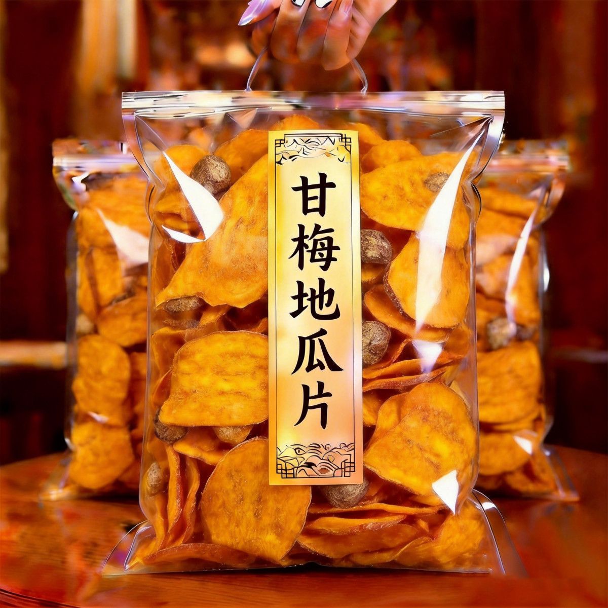 甘梅话梅红薯片原切自然香即食
