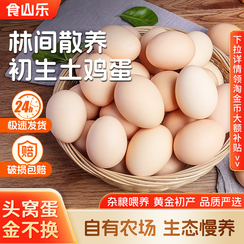 食山乐散养初生土鸡蛋30枚图片