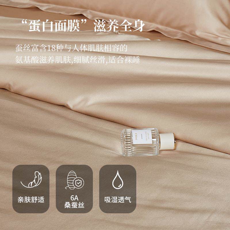真丝纯色19姆重磅桑蚕丝床单夏季丝棉枕套床单高端床上用品