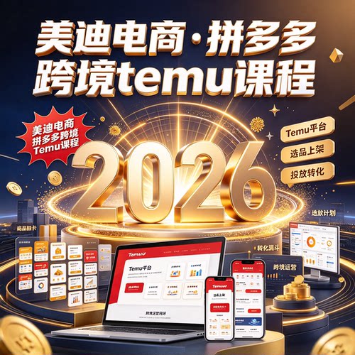 美迪电商拼多多跨境temu课程