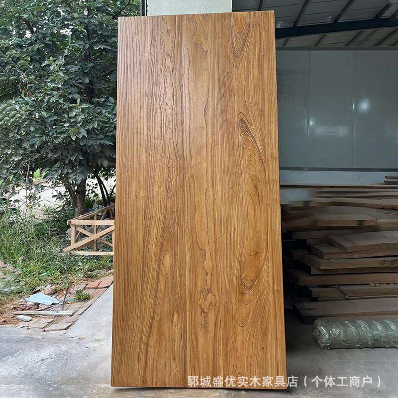 老榆木门板实木桌面板风化大板桌旧门板原木电脑办公桌面板飘窗板图片