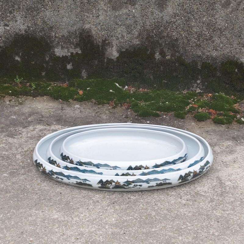 景德镇陶瓷水仙盆盆景假山盆造景水培微景观园艺多肉陶瓷盆装饰