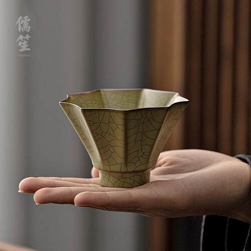 哥窑主人杯个人专用品茗杯茶杯单杯高端陶瓷大号茶碗闻香杯老板杯