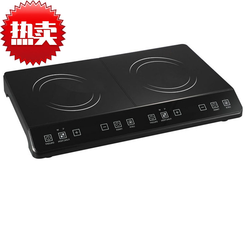 工厂出口墨西哥市场塑料外壳台面1800瓦家用双眼双头电磁炉
