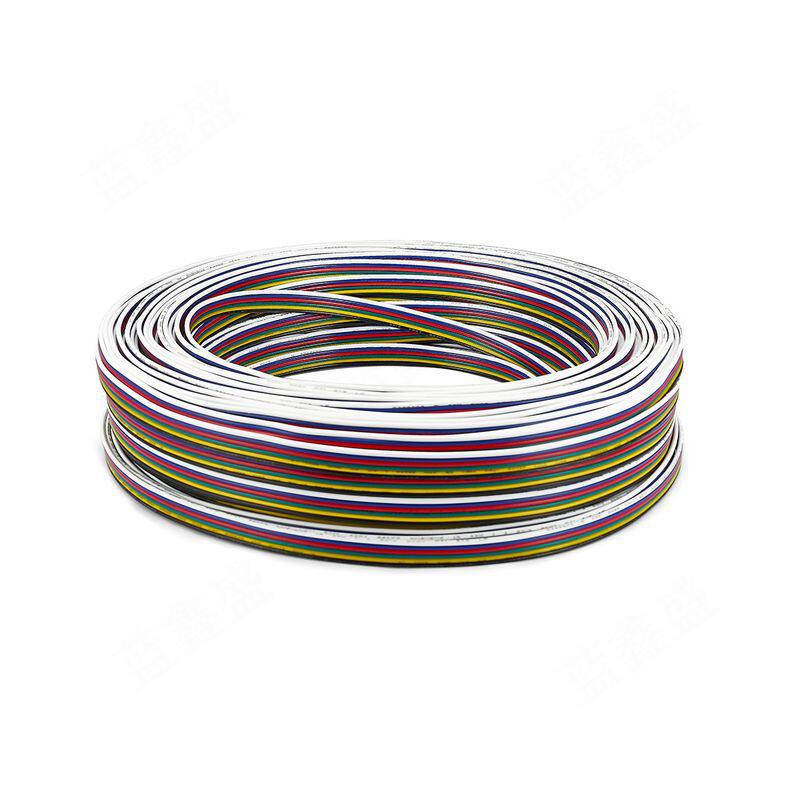 RGBWW连接线 22AWG 6pin并线 6pin灯具灯带延长线 1007彩排线