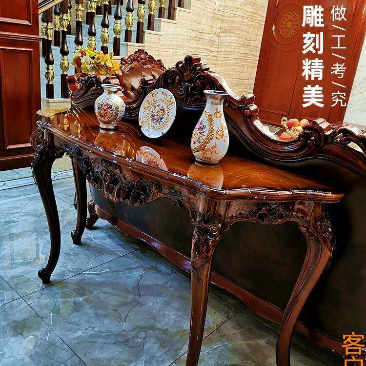 欧式玄关柜靠墙走廊桌子装饰台置物架轻奢风进门入户客厅隔断美式