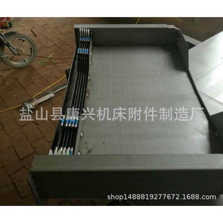 来图厂家制作机床钢板防护罩导轨防护罩伸缩式钢制防护罩