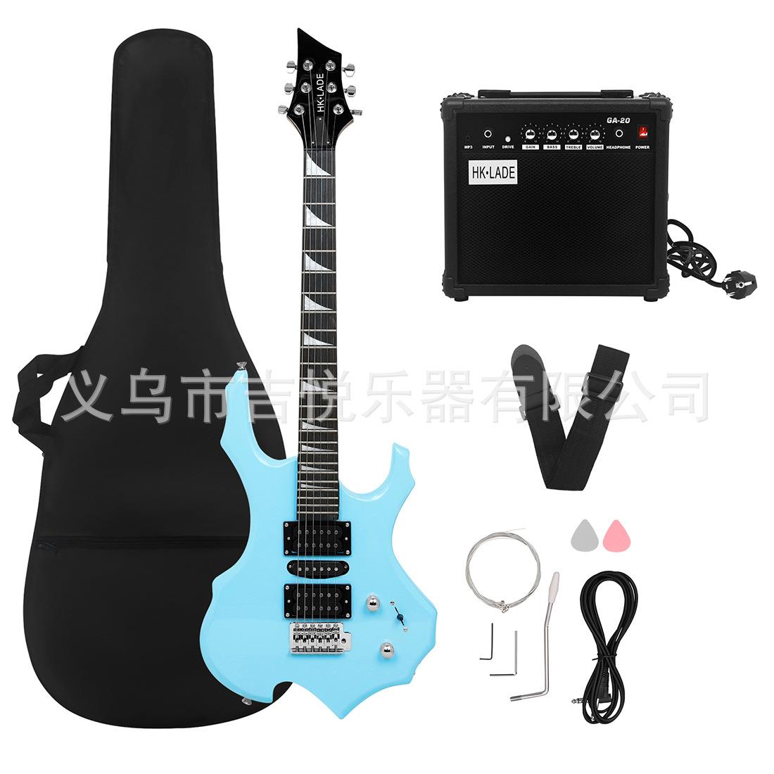 39英寸双单双电吉他单摇24品电吉他套装入门级摇滚琴吉他带音箱