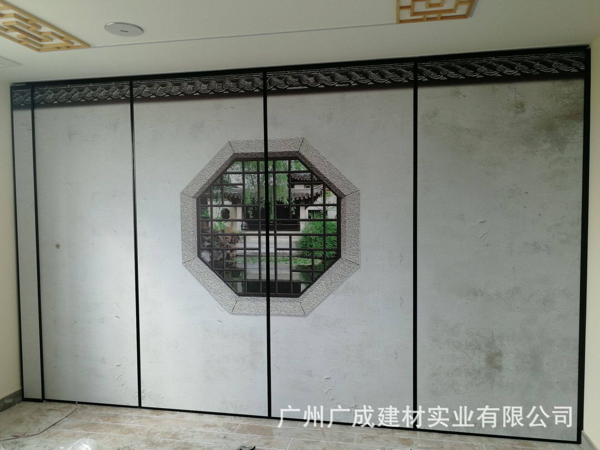 酒店移动隔断墙办公室高隔断铝合金活动高隔断会议室折叠屏风门
