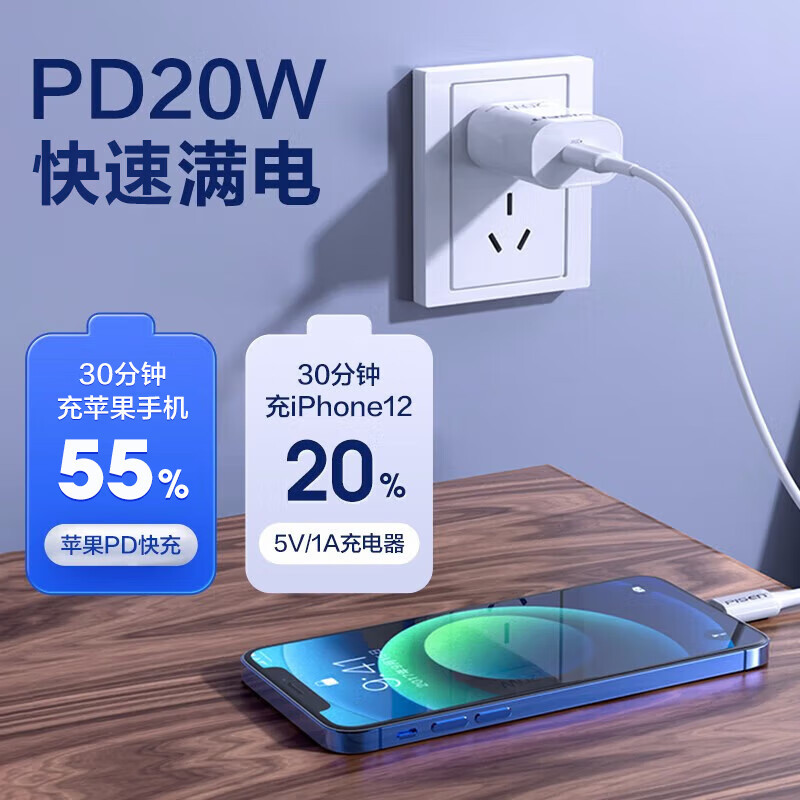 品胜PD20W快充充电器套装