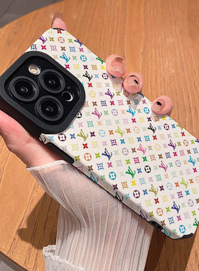 彩色英文星星花朵 适用苹果华为iPhone17ProMax手机壳16Pro 15Plus硅胶14防摔13全包12情侣11新款Pura80男女