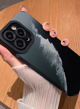 艺术抽象撞色大海 适用苹果华为iPhone17ProMax手机壳16Pro 15Plus硅胶14防摔13全包12情侣11新款Pura80男女