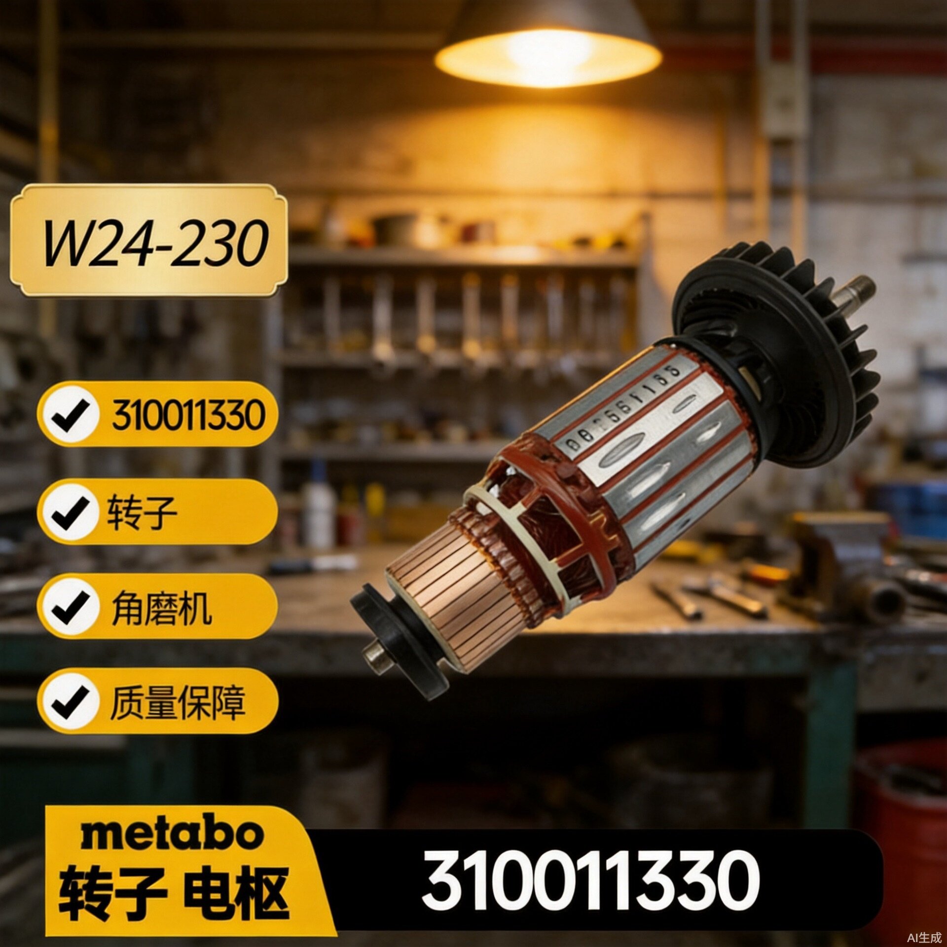 麦太保310011330转子电枢230V W24-230W24-180角磨机电动工具配件