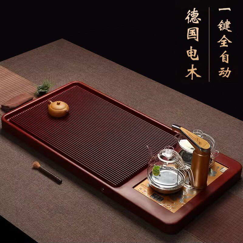 德国电木茶盘家用茶盘套装带电磁炉全自动一体泡茶具简约茶台大号