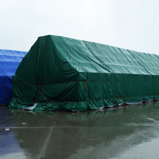 现货阻燃防雨防晒篷布 防水油布 400gsm涂塑7*16m货场盖布