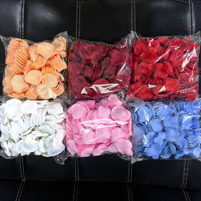 520情人节婚庆婚礼婚房氛围布置撒花手抛花仿真玫瑰假花瓣绢花