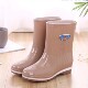 女雨靴时尚 防水鞋 厨房防滑胶鞋 韩版 夏季 水鞋 工作套鞋 短筒女士雨鞋