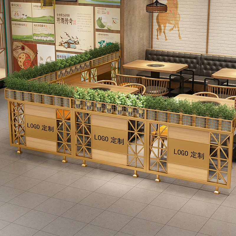 铁艺餐厅酒吧卡座隔断客厅置物架屏风饭店过道围栏花架装饰围栏墙