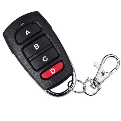 红D金属边框4键433mhz无线遥控器 1527学习型遥控 对拷遥控器