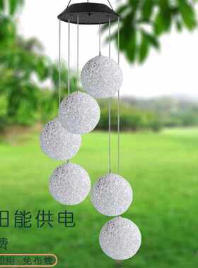 新款户外太阳能粒子球风铃灯 LED蜂鸟灯串 室内庭院景观灯庭院灯